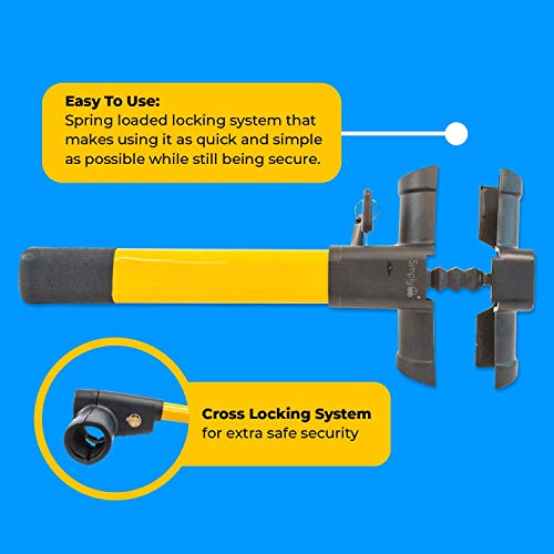 Simply Auto T Bar Steering Wheel Lock Black - image 3