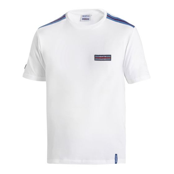 Sparco Sparco Martini Racing Top Stripes T-Shirt - Colour: White, Size: S