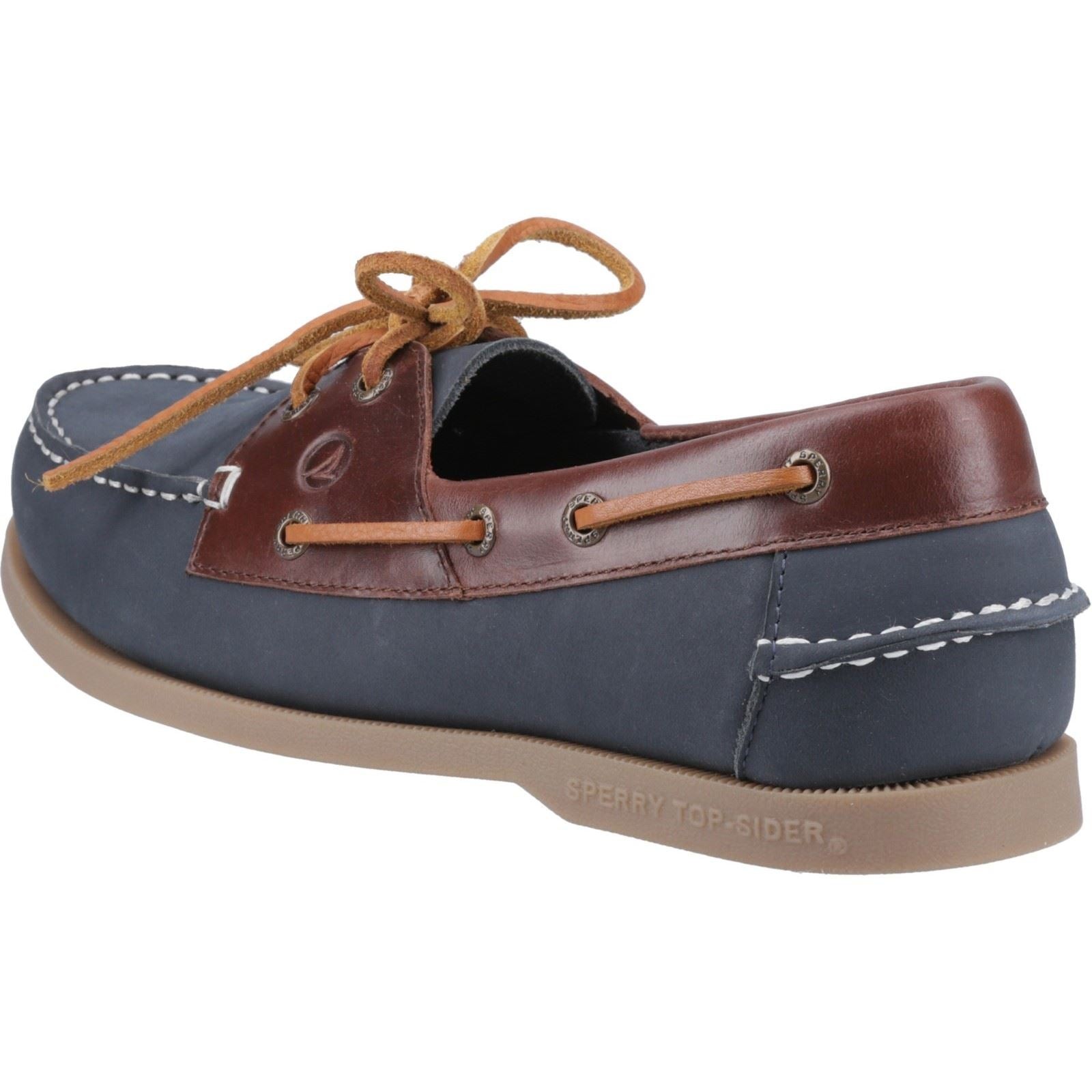 Sperry Tacoma Leather Men's Navy/Brown Boat Shoes - image 2