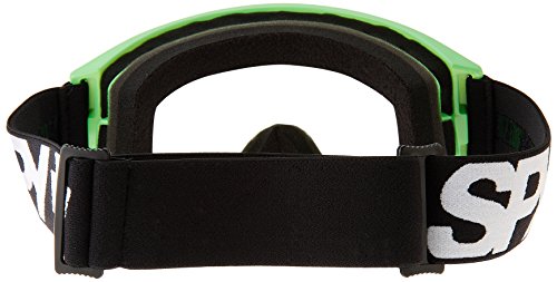 Men's Spy BREAKAWAY sunglasses feature a green frame with a black elastic strap, designed for a secure fit, showcasing a sporty style ideal for outdoor activities.