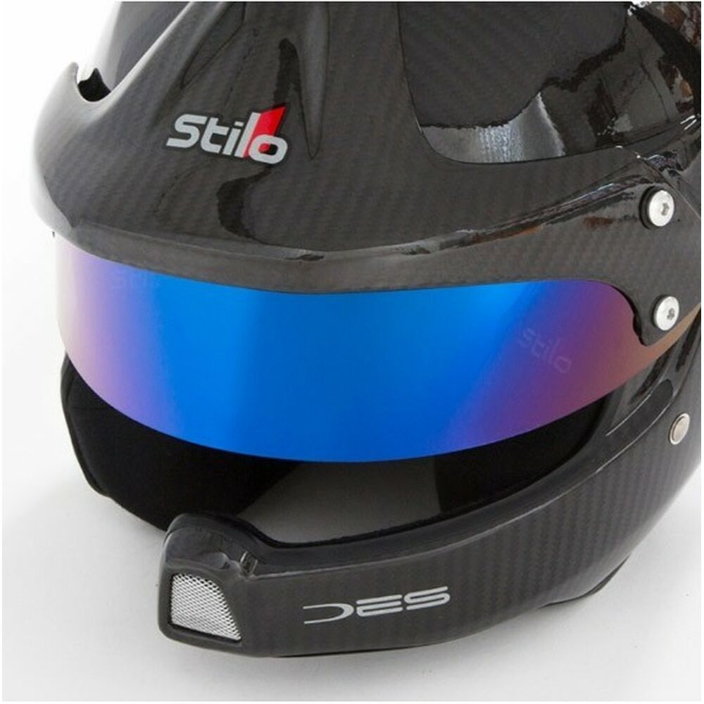 Stilo Short Visor For WRC DES, Trophy DES And Venti / Venti4 Helmets - Blue/Green Iridium - image 3