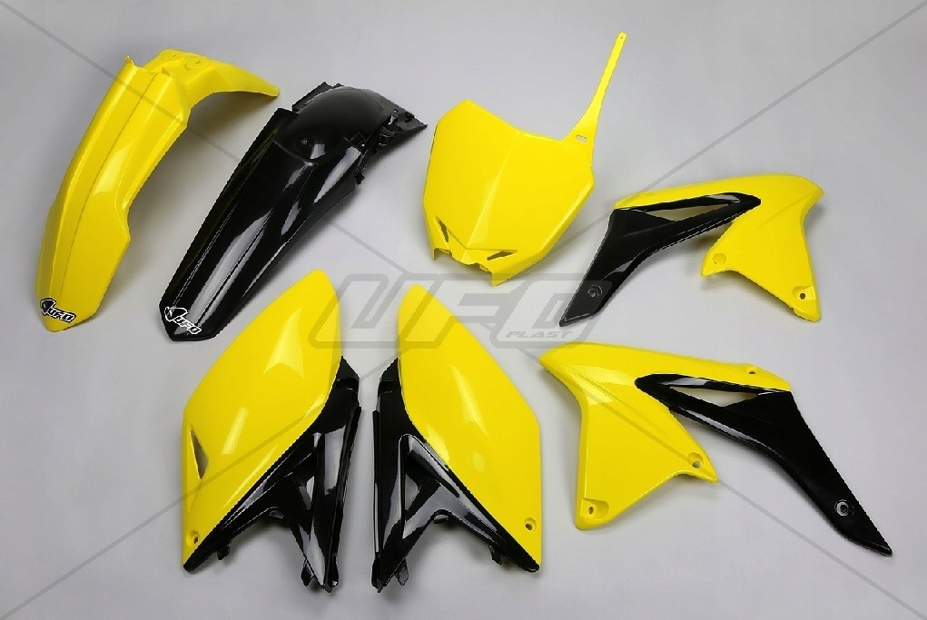 UFO SUKIT416F@999 - SUKIT416@999 - UFO Full Plastics Kit - Suzuki RMZ250 2014-17 - OEM
