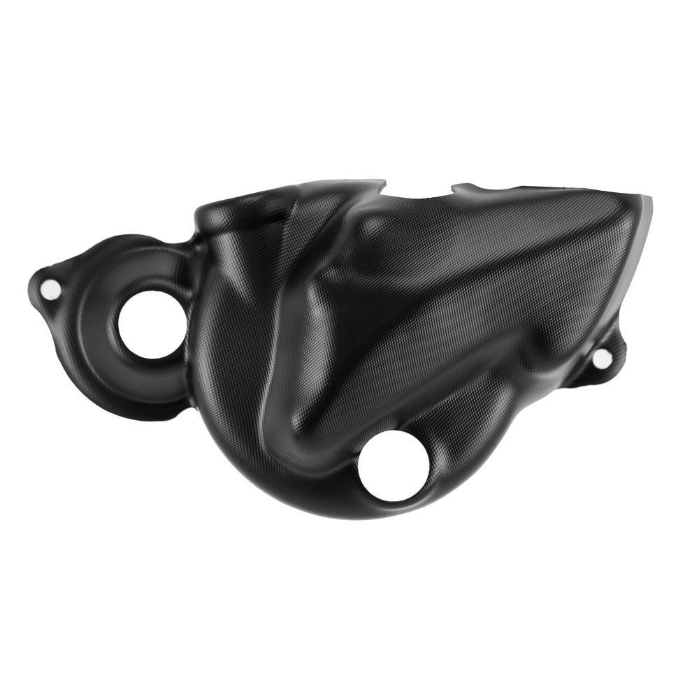 Black Apico clutch and water pump cover featuring a textured finish, designed for Beta Evo 80 models from 2005 to 2025, with two openings for mounting.