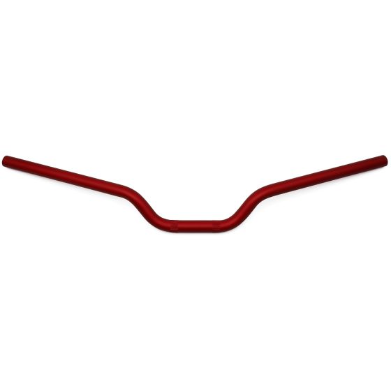 Tommaselli Low Bend handlebars in a vibrant red color, made from lightweight avional material, featuring a distinctive low bend design for enhanced grip and control.