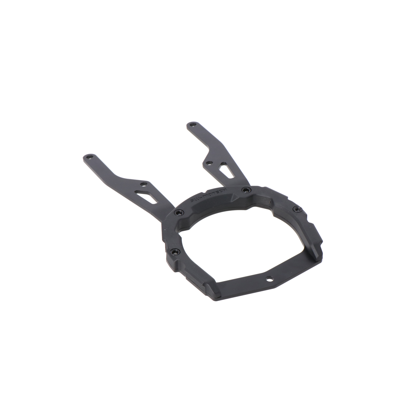 Black SW-Motech PRO Tank Ring designed for Harley-Davidson Sportster S, featuring a sturdy, durable material with two mounting arms for secure attachment.