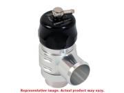 Turbosmart TS-0205-1262 32MM Plumb Back Universal BOV features a shiny silver body with a black top, a polished finish, and an adjustable venting screw on top.