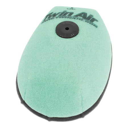 Green pre-oiled foam air filter with a black rubber base and central hole, featuring "Twin Air" logo, designed for Honda CRF250R, CRF250RX, CRF450R, and CRF450RX models.