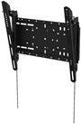 Black metal signage display mount designed for 60" screens, featuring adjustable brackets and a sturdy, flat design for wall installation.