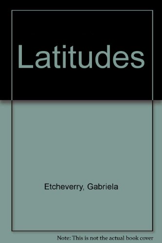 "Latitudes (Spanish Edition)" book cover features a minimalist design with a black top half and a teal bottom half, displaying the title in bold gray letters.