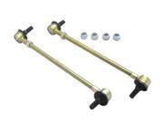 Whiteline W23180 front sway bar link for 2008-2009 Pontiac G8, featuring two gold-colored metal links with black rubber ends and four accompanying nuts.