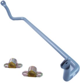 Blue heavy-duty sway bar with a curved design, featuring two mounting brackets, designed for 2000-2004 Honda S2000 AP by Whiteline.
