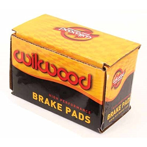 Wilwood brake pad set packaging features a vibrant yellow and black design with "HIGH PERFORMANCE BRAKE PADS" prominently displayed on the front.