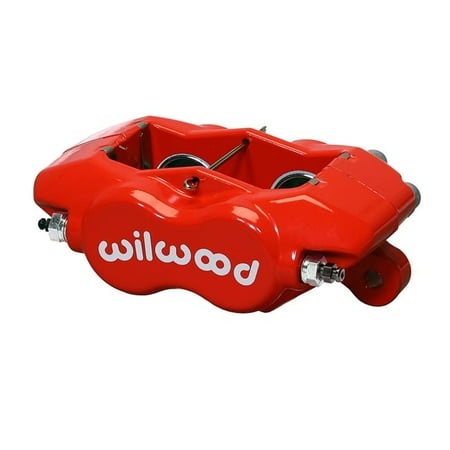 Bright red Wilwood caliper with a sleek design, featuring the brand name in white, designed for 1.38 FDLI with a 0.50 rotor compatibility.
