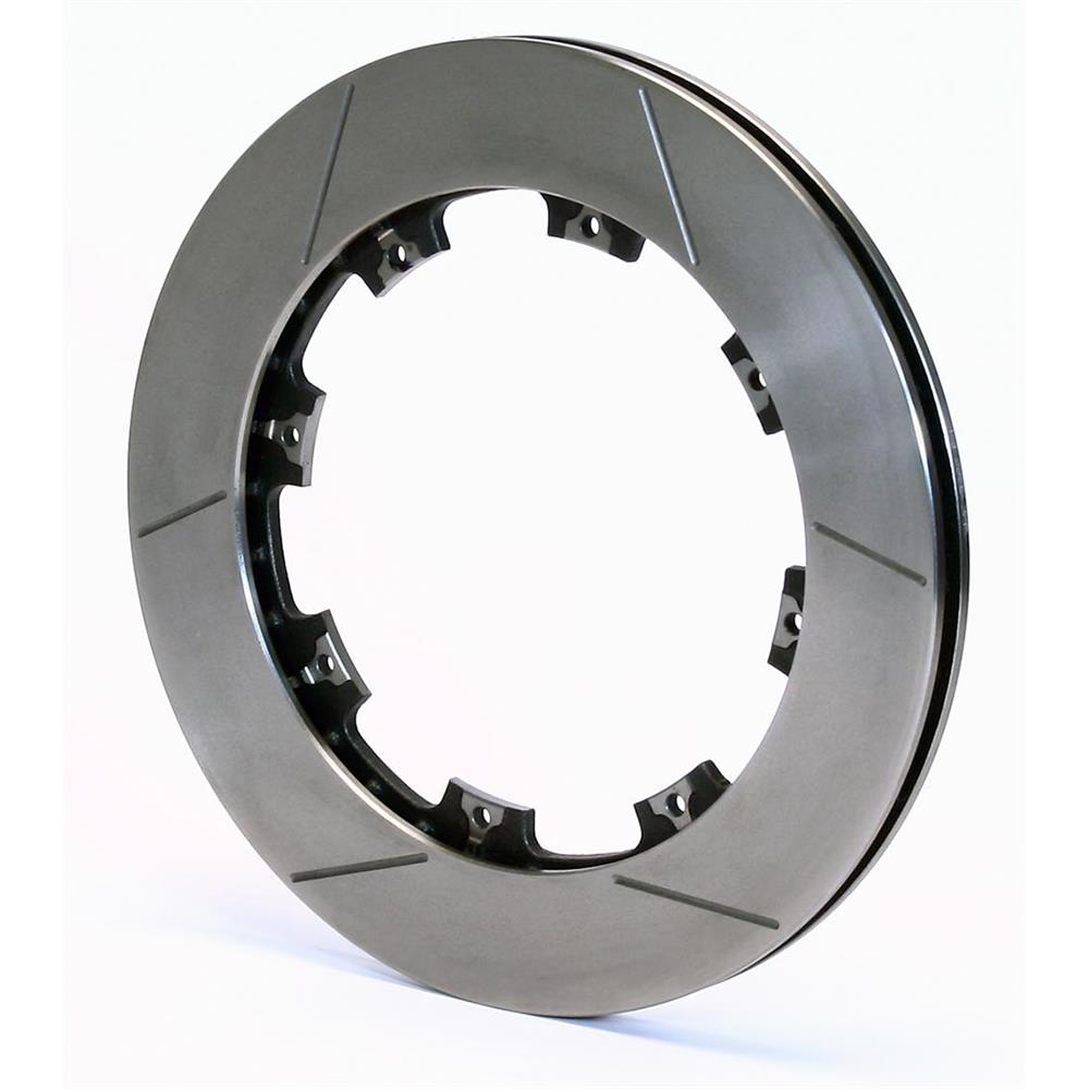 Wilwood 160-12206 Ultralite HPS 32 Vane GTS vented iron rotor, featuring a sleek black finish, 12-inch diameter, and multiple ventilation slots for enhanced performance.