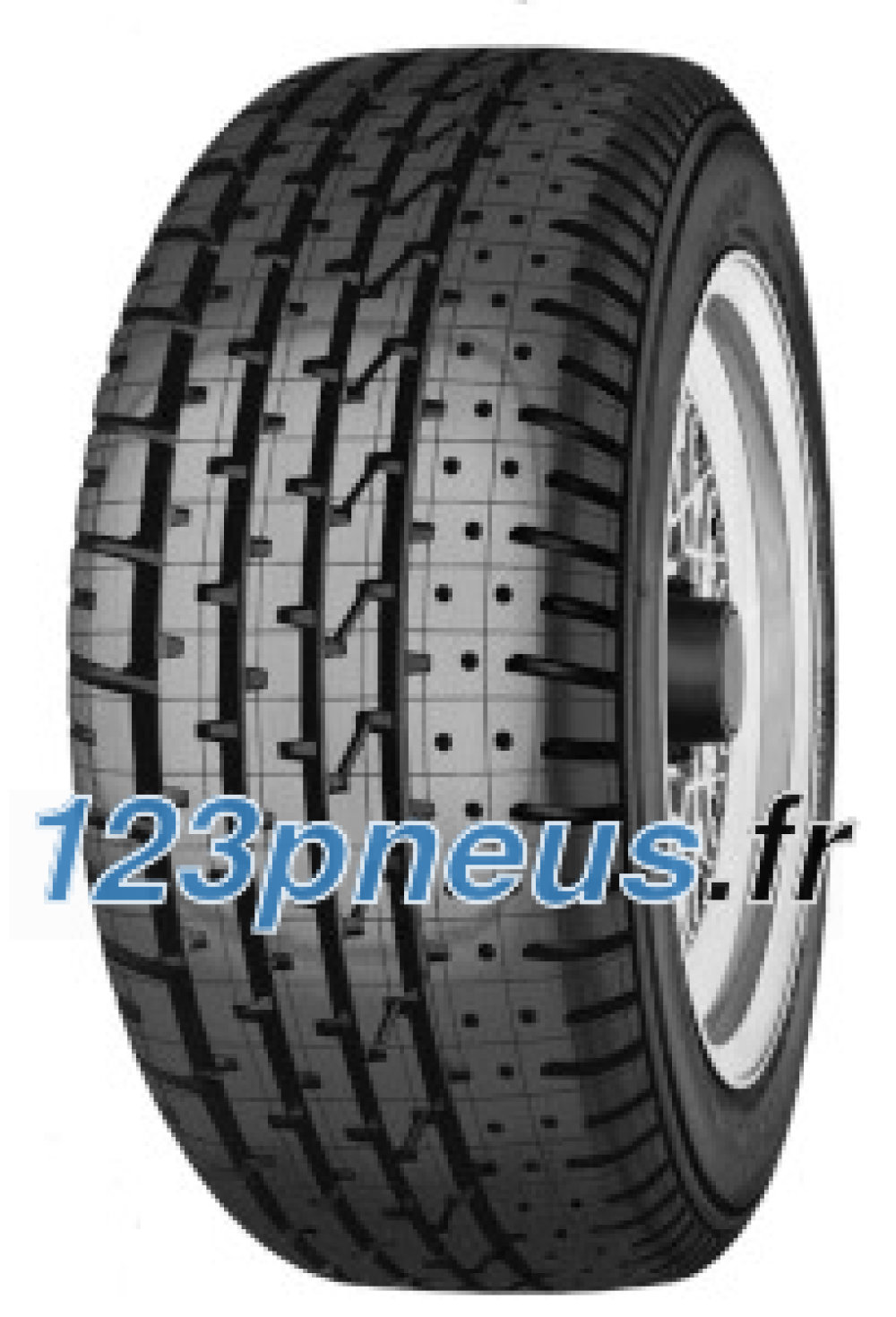 Yokohama Advan HF Type-D A008S tire, featuring a black rubber surface with a unique tread pattern, size 205/60 R15, and a 91H load index, designed for performance.