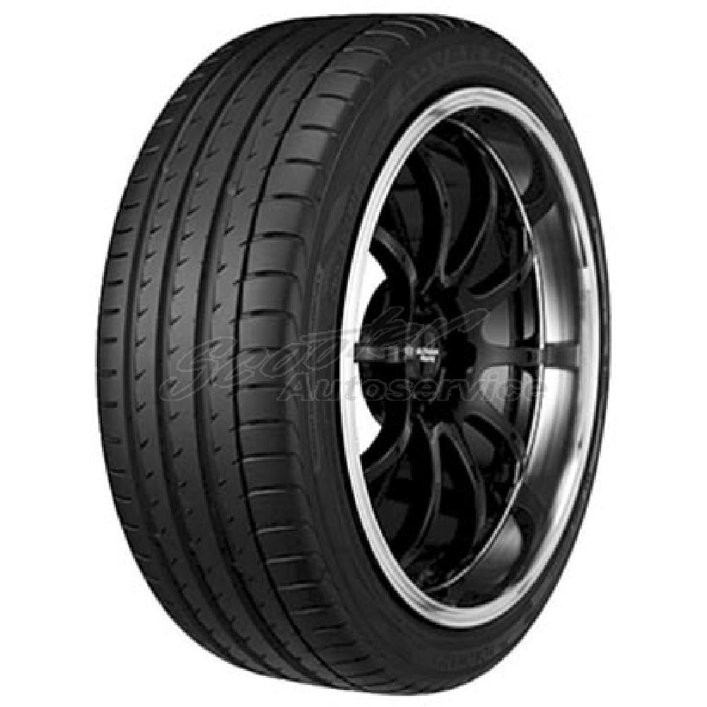 Black Yokohama Advan Sport (V105S) tire, size 215/45 ZR17 91Y XL, featuring a sleek tread pattern and a shiny black alloy wheel with a polished lip.