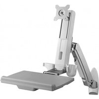 Grey Amer Mounts AMR1AWS monitor mount with adjustable arm and wall attachment, fits 24" screens.