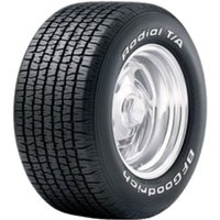 BF Goodrich Radial T/A tire, P205/70 R14 93S, with raised white lettering and classic tread pattern.