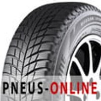 Bridgestone Blizzak LM001 XL RunFlat tire with deep tread pattern and black sidewall on a silver alloy wheel.