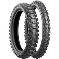 Bridgestone Battlecross X20 motocross tyre, black with deep tread pattern, size 90/100 16, rear, non-highway service.