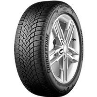 Bridgestone Blizzak LM 005 tire, black tread with detailed pattern, silver rim, runflat, size 205/60 R16 96H XL