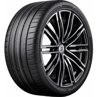 Bridgestone Potenza Sport tire, 255/45 ZR19, black with rim protection, sleek tread pattern, bold sidewall branding.