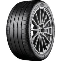 Bridgestone Potenza Sport Evo tire, 225/55 R17, black tread with sleek grooves, silver alloy wheel design.
