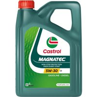Green Castrol Magnatec 5W30 C3 engine oil container, 4 liters, with red cap and bold branding on the front.
