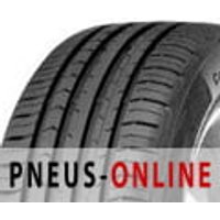 Conti-PremiumContact 5 tire by Continental with asymmetric tread pattern and black sidewall.