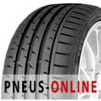 Black Continental tire with asymmetric tread pattern and wide grooves, labeled "Conti-SportContact 3e (*) SSR EV".