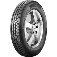 Black Continental Conti.eContact tire, 145/80 R13 75M, with a sleek tread pattern and bold sidewall lettering.