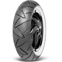 Continental Conti Twist whitewall scooter tyre, black tread, white sidewall, size 120/70 12, suitable for front or rear.