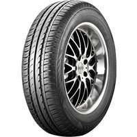Black Continental ContiEcoContact 3 tire, 155/60 R15 74T, with kerbing rib and intricate tread pattern.