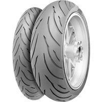 Black Continental ContiMotion motorcycle tyre, 180/55 ZR17, with curved tread pattern, rear fitment.