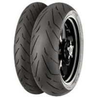 Black Continental ContiRoad motorcycle tire, 150/60 R17, with sleek tread pattern and sturdy sidewalls.