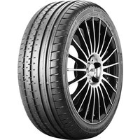Continental ContiSportContact 2 tire, 255/40 R19, black with kerbing rib, sporty tread pattern, mounted on alloy wheel.