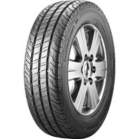 Continental ContiVanContact 100 tire, 225/65 R16C, black rubber with detailed tread pattern and silver rim.