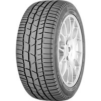 Continental ContiWinterContact TS 830P tire, black tread, 195/55 R16 size, runflat design, silver alloy wheel.