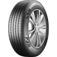 Continental CrossContact RX tire, 255/45 R20, with kerbing rib, black tread, and silver rim detailing.