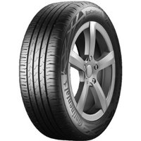 Continental EcoContact 6 SSR tire, 205/55 R16, black rubber, runflat, detailed tread pattern, silver alloy wheel.