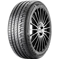 Black Continental PremiumContact 6 tire, 285/45 R20 112H XL, with kerbing rib, detailed tread pattern, mounted on alloy wheel.