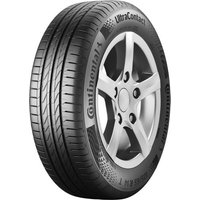 Continental UltraContact tyre, 225/50/17, black rubber with tread pattern, silver alloy wheel, 98V XL Extra Load.