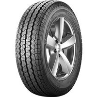 Continental VancoFourSeason tire, 225/55 R17, black tread with detailed grooves, mounted on a silver alloy wheel.