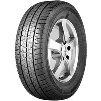 Continental VanContact 4Season tire, 215/60 R17C, black tread with detailed pattern, mounted on a silver alloy wheel.