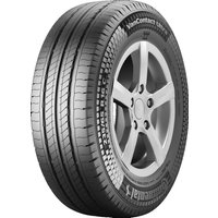 Black Continental VanContact Ultra tire with detailed tread pattern and silver alloy wheel rim.