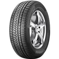 Continental WinterContact TS 850P SSR tire, 215/60 R18, black tread with detailed grooves, mounted on silver alloy wheel.
