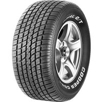 Cooper Cobra Radial G/T tire, P245/60 R15 100T RWL, with black sidewall and white lettering, featuring a tread pattern.