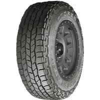 Black Cooper Discoverer AT3 LT tire with rugged tread pattern and white sidewall lettering, size LT235/85 R16.