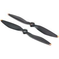 Black DJI Mavic 4 Pro propellers with orange tips and sleek aerodynamic design.