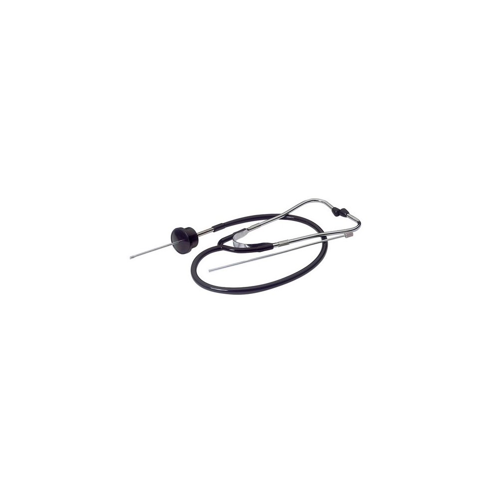 Draper 54503 Mechanics Stethoscope featuring a black rubber tube, metal probe, and a round listening head, designed for automotive diagnostics.
